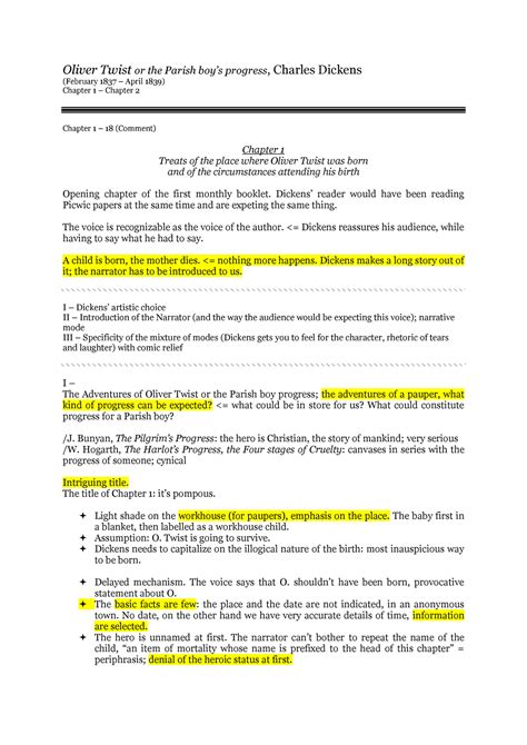 Oliver Twist Résumé Par Chapitre Version Abrégée OLIVER Résumé Par Étapes | PDF | Oliver Twist | Romans britanniques adaptés  en films